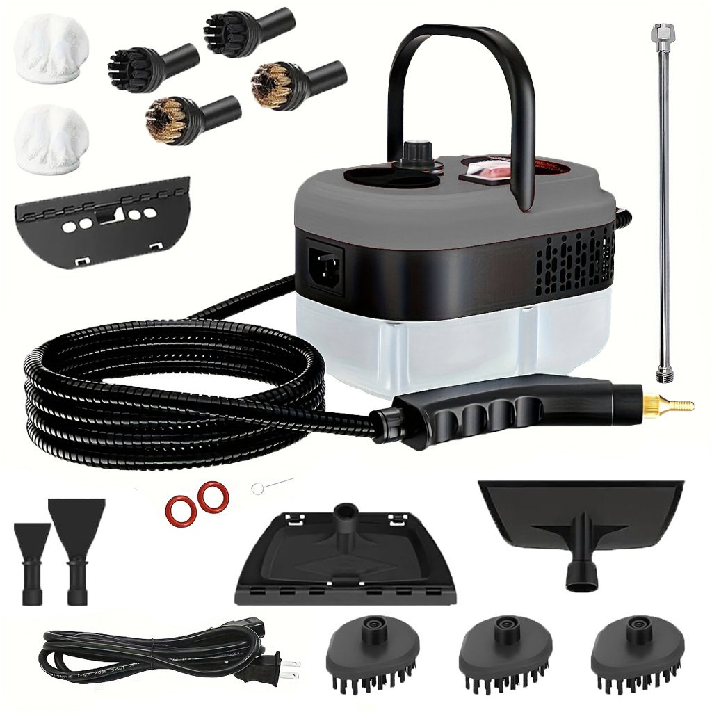 Handheld Steam Cleaner, Steamer For Cleaning, 2500W Pressurized Steam Cleaner With 1.2L Water Tank And 12 Attachments, Portable Steamer Cleaner For Home Car Kitchen Bathroom Furniture Tile Grout - Image 7