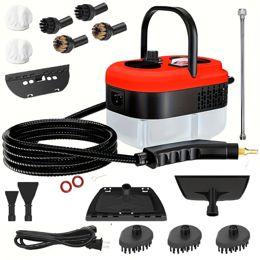 Handheld Steam Cleaner, Steamer For Cleaning, 2500W Pressurized Steam Cleaner With 1.2L Water Tank And 12 Attachments, Portable Steamer Cleaner For Home Car Kitchen Bathroom Furniture Tile Grout - Image 3